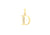 9ct Yellow Gold Crystal Initial 'D' Necklace