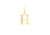 9ct Yellow Gold Crystal Initial 'H' Necklace