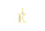 9ct Yellow Gold Crystal Set 'K' Initial