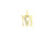 9ct Yellow Gold Crystal Set 'M' Initial