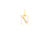 9ct Yellow Gold Crystal Initial 'N' Necklace