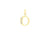 9ct Yellow Gold Crystal Set 'O' Initial