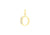 9ct Yellow Gold Crystal Initial 'O' Necklace