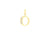 9ct Yellow Gold Crystal Initial 'O' Necklace