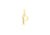 9ct Yellow Gold Crystal Initial 'P' Necklace