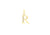 9ct Yellow Gold Crystal Set 'R' Initial