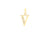 9ct Yellow Gold Crystal Initial 'V' Necklace