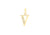 9ct Yellow Gold Crystal Set 'V' Initial