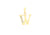 9ct Yellow Gold Crystal Initial 'W' Necklace