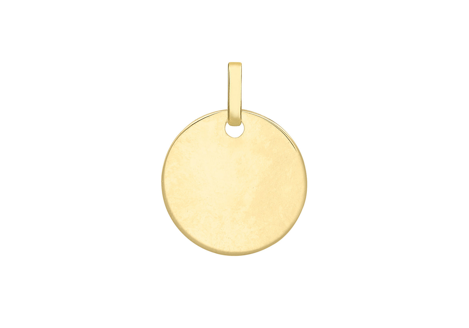 9ct Yellow Gold Plain Disc