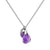 Aura Amethyst Rose Cut Necklace February Birthstone