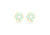 9ct Yellow Gold Blue Enamel Flower Stud Earring