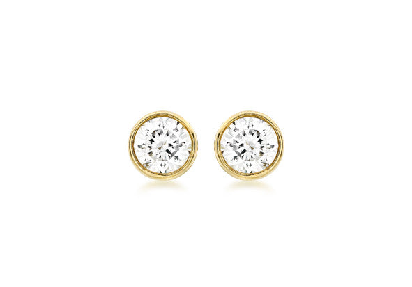 9ct Yellow Gold 6mm Cubic Zirconia Studs