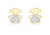 9ct Yellow Gold Crystal Girl Studs