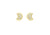 9ct Yellow Gold Crystal Moon Stud