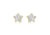 9ct Gold Star Earrings Pave Set with Crystal