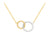 9ct Yellow and White Gold Linking Circle Necklace