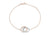 9ct Rose and White Gold Interlocking Ring Bracelet