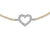 9ct Yellow Gold Open Crystal Heart Bracelet