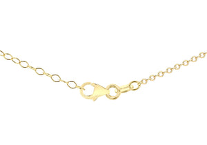 9ct Three Colour Gold Crystal Knot Necklace