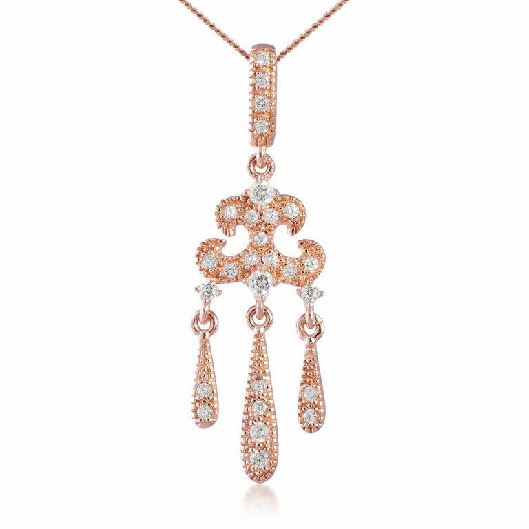V Jewellery Rose Gold Plate Lorelei Pendant