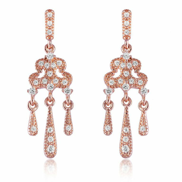 V Jewellery Rose Gold Plate Lorelei Earrings
