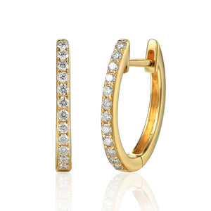 9ct White Gold Diamond Sleeper Hoop With Hanging Interchangeable Square Charm
