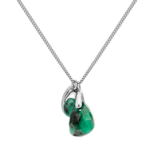 Aura Emerald Rose Cut Necklace