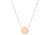 9ct Rose Gold plain disc with chain