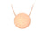 9ct Rose Gold plain disc with chain