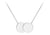 9ct White Gold Double Disc Necklace