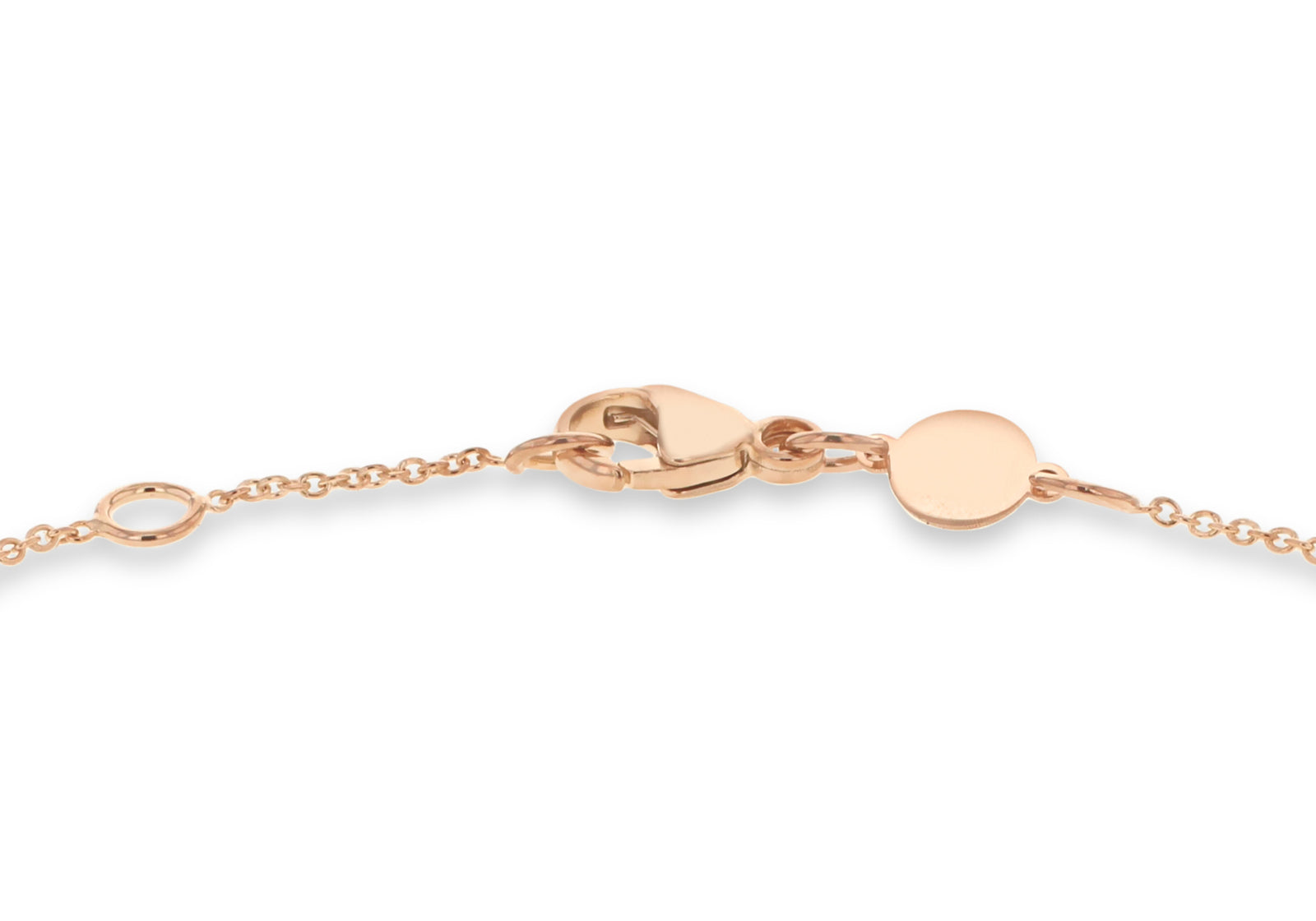 9ct Rose Gold Round Disc Bracelet