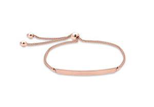 9ct Rose Gold Bar Tassle Bracelet