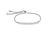 9ct White Gold Bar Tassle Bracelet
