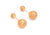9ct Rose Gold Diamond Cut Double Ball Stud Earring