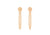9ct Rose Gold Stud Earrings with Drop Chain