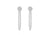 9ct White Gold Stud Earrings with Drop Chain
