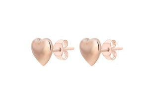 9ct Rose Gold Polished Puffed Heart