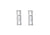 9ct White Gold Cubic Zirconia Huggie Hoops