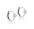 9ct White Gold Cubic Zirconia Polished Hoop Earrings
