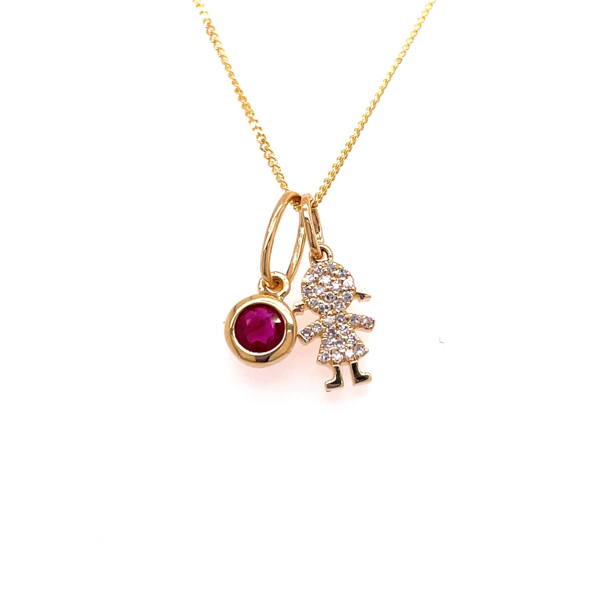 Ruby Rubover Birthstone Bubble Charm