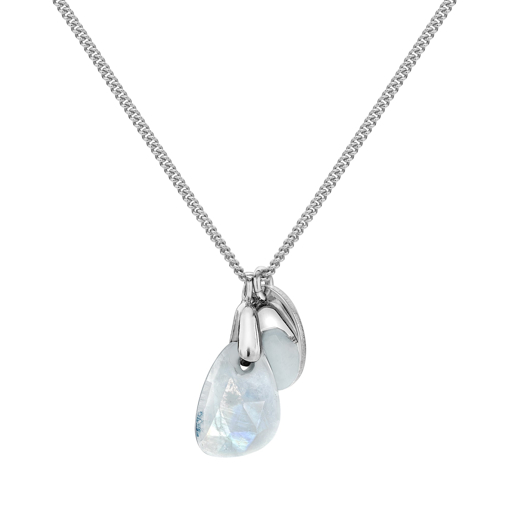 Aura Moonstone Rose Cut Necklace