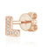 Diamond L Initial Single Stud 9ct Rose Gold