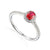 Fine Ruby and Diamond White Gold Ring
