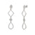 Long Drop White Gold & Diamond Multi-Shape Geometric Earring