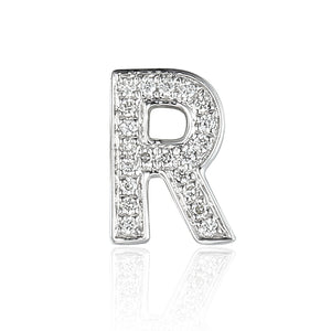 Pave Diamond Letter R Pendant