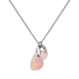 Aura Pink Opal Rose Cut Necklace