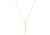 Gold Plate Long Polished Bar Necklace