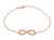 Rose Gold Plate Crystal Infinity Sign Bracelet