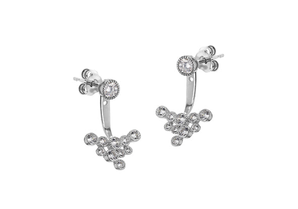 Sterling Silver Crystal Constellation Ear Jackets